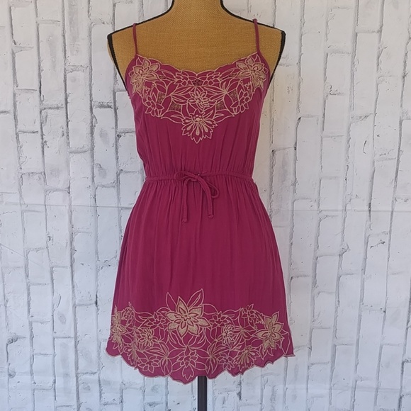 Flying Tomato Dresses & Skirts - Flying Tomato Boho Embroidered Eyelet Dress Sz S